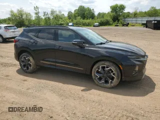 2021 Chevrolet Blazer RS with VIN 3GNKBKRS3MS507404, listed as a Copart auction lot 60249645 with 85,869 mi miles and Salvage title. Bid and sale history available at DreamBid. Image 4.
