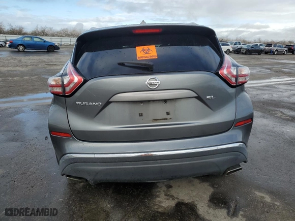 2015 Nissan Murano SL with VIN 5N1AZ2MG7FN253756, listed as a Copart auction lot 45412155 with 90,104 mi miles and Salvage Title. Bid and sale history available at carsss.com. Image 6.