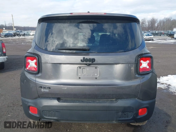 2017 Jeep Renegade Latitude with VIN ZACCJBBB9HPE84485, listed as a IAAI auction lot 41274233 with 85,176 mi miles. Bid and sale history available at carsss.com. Image 15.