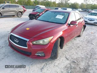 2015 Infiniti Q50 Premium with VIN JN1BV7AR3FM396669, listed as a IAAI auction lot 42007221 with 185,175 mi miles. Bid and sale history available at carsss.com. Image 2.
