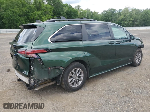 2021 Toyota Sienna LE with VIN 5TDBSKFC4MS027897, listed as a Copart auction lot 56052375 with 66,604 mi miles and Salvage title. Bid and sale history available at DreamBid. Image 3.