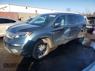 2022 Honda Pilot EX-L with VIN 5FNYF6H5XNB037831, listed as a Copart auction lot 46677205 with 19,285 mi miles and Salvage Title. Bid and sale history available at carsss.com. Image 1.