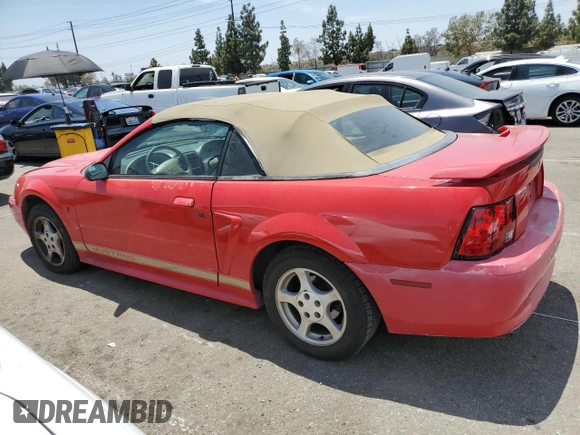 2002 Ford Mustang Deluxe z VIN 1FAFP44472F107630, wystawiony jako Copart lot #56256865 z przebiegiem 214 457 mil mil oraz Szkoda całkowita • Salvage title. Historia ofert i sprzedaży dostępna na DreamBid. Obrazek 2.