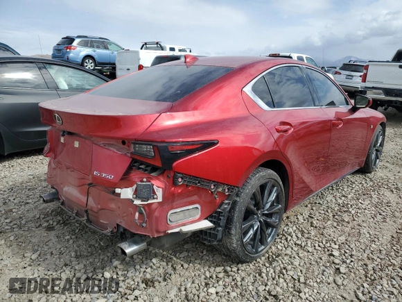 2022 Lexus IS 350 F Sport z VIN JTHGZ1B22N5052392, wystawiony jako Copart lot #47263845 z przebiegiem 19 676 mil mil oraz Szkoda całkowita • Salvage title. Historia ofert i sprzedaży dostępna na DreamBid. Obrazek 3.