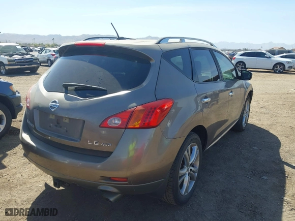 2009 Nissan Murano SL with VIN JN8AZ18W99W153743, listed as a IAAI auction lot 41674424 with 195,750 mi miles. Bid and sale history available at carsss.com. Image 4.