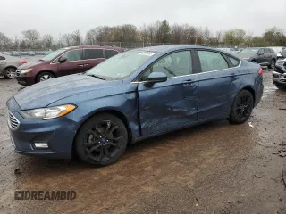 2019 Ford Fusion SE with VIN 3FA6P0HD6KR228591, listed as a Copart auction lot 52126565 with 35,012 mi miles and Salvage Title. Bid and sale history available at carsss.com. Image 1.