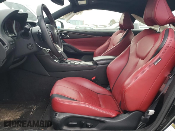 2022 Infiniti Q60 Red Sport 400 with VIN JN1FV7LL8NM680324, listed as a Copart auction lot 41792955 with 36,089 mi miles and Salvage title. Bid and sale history available at DreamBid. Image 7.