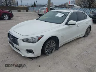 2019 Infiniti Q50 Luxe with VIN JN1EV7AP5KM512511, listed as a IAAI auction lot 42039355 with Not provided miles and . Bid and sale history available at DreamBid. Image 2.