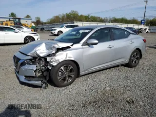 2021 Nissan Sentra SV with VIN 3N1AB8CV7MY300881, listed as a Copart auction lot 54396665 with 57,847 mi miles and Salvage title. Bid and sale history available at DreamBid. Image 1.