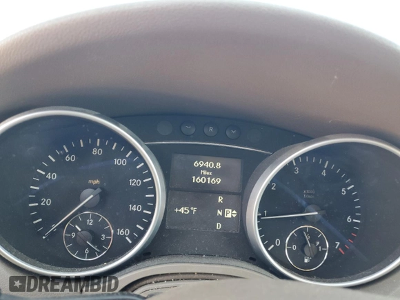 2009 Mercedes-Benz M 3.5L with VIN 4JGBB56E39A528248, listed as a Copart auction lot 51849345 with 160,169 mi miles and Salvage Title. Bid and sale history available at carsss.com. Image 9.