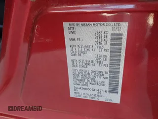 2013 Nissan Pathfinder SV with VIN 5N1AR2MN0DC604756, listed as a IAAI auction lot 41743941 with 87,143 mi miles. Bid and sale history available at carsss.com. Image 9.
