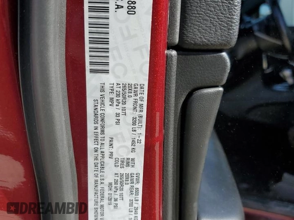 2022 Jeep Grand Cherokee WK Laredo X with VIN 1C4RJFAG4NC124880, listed as a Copart auction lot 75826644 with 64,109 mi miles and Salvage Title. Bid and sale history available at carsss.com. Image 13.