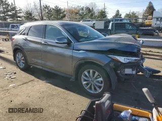 2021 Infiniti QX50 Luxe with VIN 3PCAJ5BB7MF107986, listed as a Copart auction lot 84916204 with 36,751 mi miles and Salvage title. Bid and sale history available at DreamBid. Image 4.