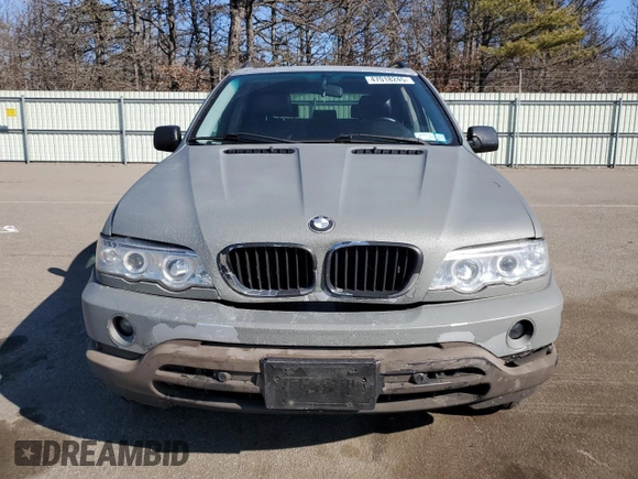 2001 BMW X5 3.0i with VIN WBAFA53511LP21887, listed as a Copart auction lot 47018245 with 0 mi miles and Salvage Title. Bid and sale history available at carsss.com. Image 5.