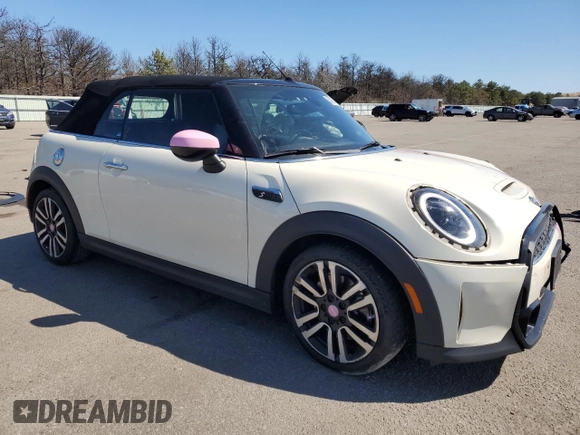 2022 MINI Convertible Cooper S with VIN WMW43DL01N3N51794, listed as a Copart auction lot 53075045 with 43,811 mi miles and Salvage title. Bid and sale history available at DreamBid. Image 4.