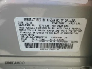 2015 Infiniti Q40 with VIN JN1CV6AP2FM502736, listed as a Copart auction lot 73340514 with 105,915 mi miles and Salvage Title. Bid and sale history available at carsss.com. Image 15.