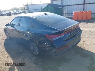 2024 Hyundai Elantra SEL with VIN KMHLM4DG4RU760241, listed as a IAAI auction lot 41849753 with 5,111 mi miles. Bid and sale history available at carsss.com. Image 3.
