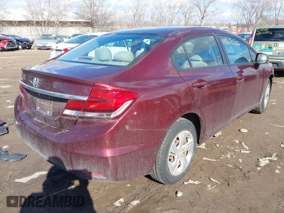 2013 Honda Civic LX z VIN 19XFB2F51DE085415, wystawiony jako IAAI lot #41670106 z przebiegiem 98 683 mil mil oraz . Historia ofert i sprzedaży dostępna na DreamBid. Obrazek 4.