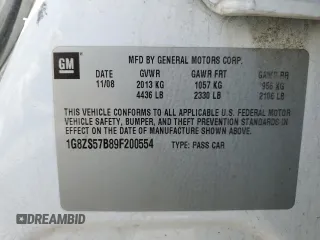 2009 Saturn Aura XE z VIN 1G8ZS57B89F200554, wystawiony jako Copart lot #55700325 z przebiegiem 157 206 mil mil oraz Szkoda całkowita • Salvage title. Historia ofert i sprzedaży dostępna na DreamBid. Obrazek 12.