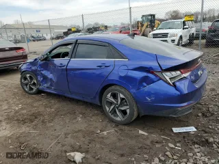 2023 Hyundai Elantra Hybrid Limited with VIN KMHLN4AJ1PU048120, listed as a Copart auction lot 49696575 with 35,294 mi miles and Salvage Title. Bid and sale history available at carsss.com. Image 2.