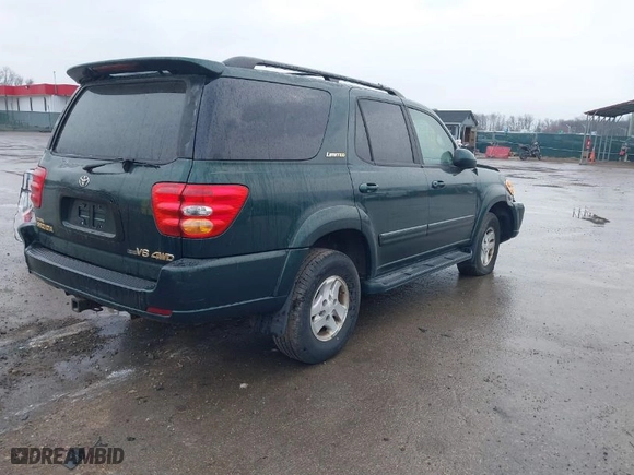2001 Toyota Sequoia Limited with VIN 5TDBT48A01S046351, listed as a IAAI auction lot 41681033 with 243,974 mi miles. Bid and sale history available at carsss.com. Image 4.