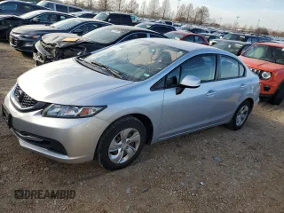 2013 Honda Civic LX z VIN 19XFB2F56DE015280, wystawiony jako Copart lot #79644193 z przebiegiem 57 161 mil mil oraz Szkoda całkowita • Salvage title. Historia ofert i sprzedaży dostępna na DreamBid. Obrazek 1.