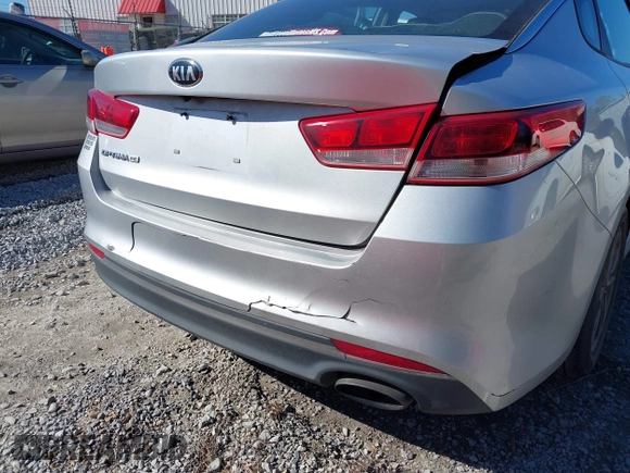 2018 Kia Optima LX with VIN 5XXGT4L34JG199623, listed as a IAAI auction lot 41712608 with 153,315 mi miles and . Bid and sale history available at DreamBid. Image 6.