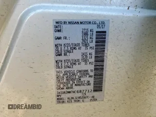 2017 Nissan Pathfinder SL с VIN 5N1DR2MM7HC687712, выставлен на аукционе Copart как лот 64902505 с пробегом 129 258 миль миль и Списание • Salvage title. История ставок и продаж доступна на DreamBid. Изображение 13.
