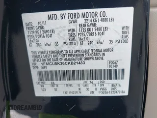 2012 Ford Escape Hybrid с VIN 1FMCU5K36CKB21433, выставлен на аукционе IAAI как лот 42410783 с пробегом 93 484 миль миль и . История ставок и продаж доступна на DreamBid. Изображение 9.