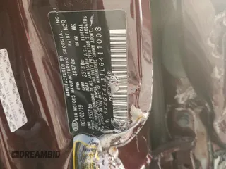 2020 Kia Optima LX z VIN 5XXGT4L31LG411008, wystawiony jako Copart lot #54291935 z przebiegiem Nie podano mil oraz Nie do naprawy • Non repairable. Historia ofert i sprzedaży dostępna na DreamBid. Obrazek 12.