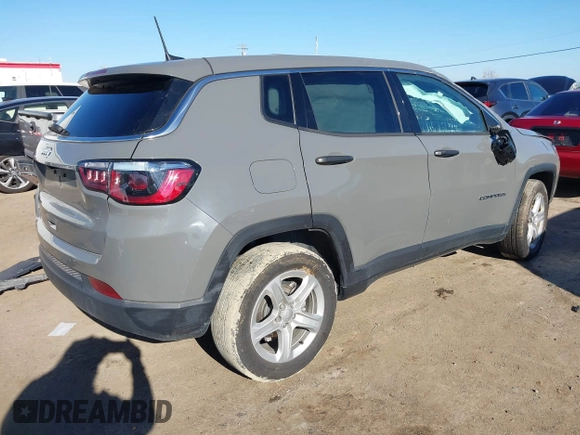 2023 Jeep Compass Sport с VIN 3C4NJDAN2PT525823, выставлен на аукционе IAAI как лот 41861831 с пробегом 39 405 миль миль и . История ставок и продаж доступна на DreamBid. Изображение 4.