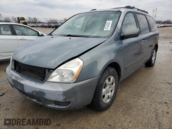 2007 Kia Sedona EX with VIN KNDMB233876188514, listed as a Copart auction lot 47544355 with 236,761 mi miles and Salvage Title. Bid and sale history available at DreamBid. Image 1.
