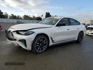 2024 BMW i4 M50 with VIN WBY33AW07RFR94365, listed as a Copart auction lot 86566524 with 9,035 mi miles and Salvage Title. Bid and sale history available at carsss.com. Image 1.