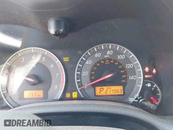 2010 Toyota Corolla with VIN 2T1BU4EE3AC530754, listed as a IAAI auction lot 42478418 with 217,969 mi miles and . Bid and sale history available at DreamBid. Image 7.