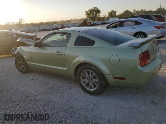 2005 Ford Mustang Deluxe with VIN 1ZVFT80N055136244, listed as a Copart auction lot 74286744 with 0 mi miles and Salvage Title. Bid and sale history available at carsss.com. Image 2.