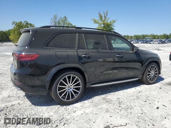 2025 Mercedes-Benz GLS 450 z VIN 4JGFF5KE7SB300992, wystawiony jako Copart lot #53324105 z przebiegiem 13 mil mil oraz Szkoda całkowita • Salvage title. Historia ofert i sprzedaży dostępna na DreamBid. Obrazek 3.