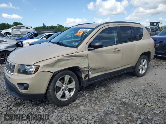 2017 Jeep Compass Sport SE with VIN 1C4NJCBA4HD123119, listed as a Copart auction lot 58787565 with 104,500 mi miles and Salvage title. Bid and sale history available at DreamBid. Image 1.