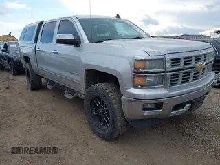 2015 Chevrolet Silverado 1500 LTZ with VIN 3GCUKSEC4FG134752, listed as a IAAI auction lot 41188074 with 154,939 mi miles. Bid and sale history available at carsss.com. Image 1.