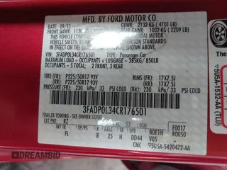 2012 Ford Fusion Hybrid с VIN 3FADP0L34CR176501, выставлен на аукционе IAAI как лот 42239687 с пробегом 86 648 миль миль и . История ставок и продаж доступна на DreamBid. Изображение 9.