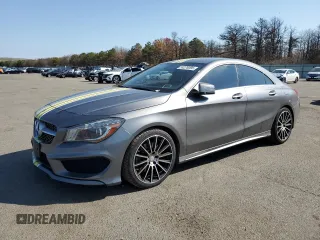 2015 Mercedes-Benz CLA 250 with VIN WDDSJ4EB7FN180683, listed as a Copart auction lot 54276095 with 58,728 mi miles and Salvage Title. Bid and sale history available at DreamBid. Image 1.