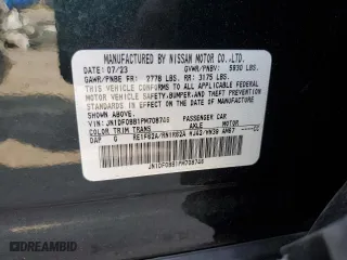 2023 Nissan ARIYA EVOLVE+ with VIN JN1DF0BB1PM708746, listed as a Copart auction lot 71217554 with 13,092 mi miles and Salvage Title. Bid and sale history available at carsss.com. Image 14.