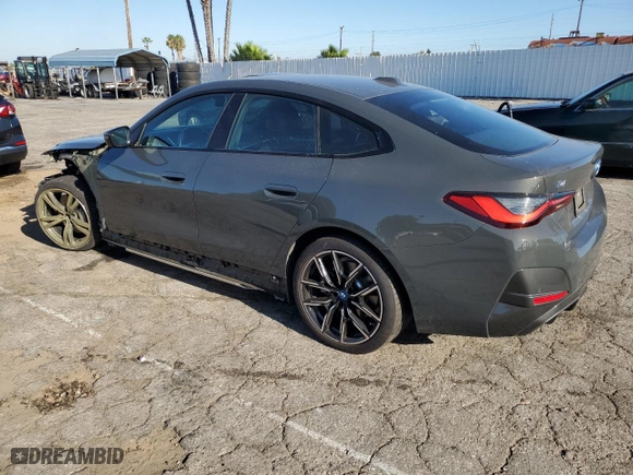2023 BMW i4 eDrive40 with VIN WBY73AW08PFN97116, listed as a Copart auction lot 67344213 with 12,299 mi miles. Bid and sale history available at carsss.com. Image 2.