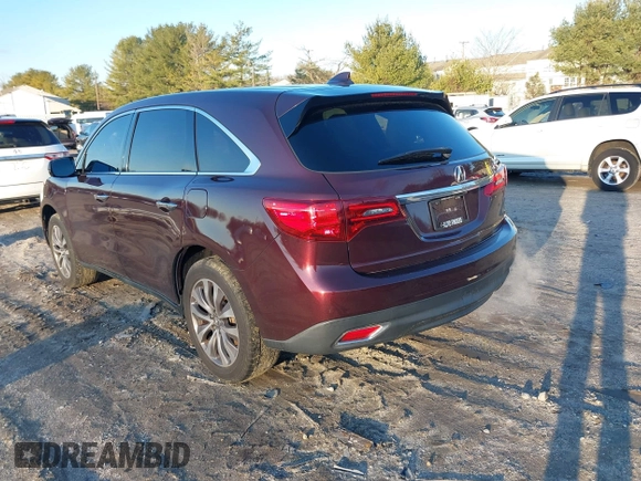 2015 Acura MDX Technology with VIN 5FRYD3H4XFB001083, listed as a IAAI auction lot 41213071 with 136,659 mi miles and . Bid and sale history available at DreamBid. Image 3.