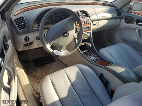 1999 Mercedes-Benz CLK-Class with VIN WDBLK65G3XT013963, listed as a Copart auction lot 74241304 with 0 mi miles and Salvage Title. Bid and sale history available at carsss.com. Image 8.