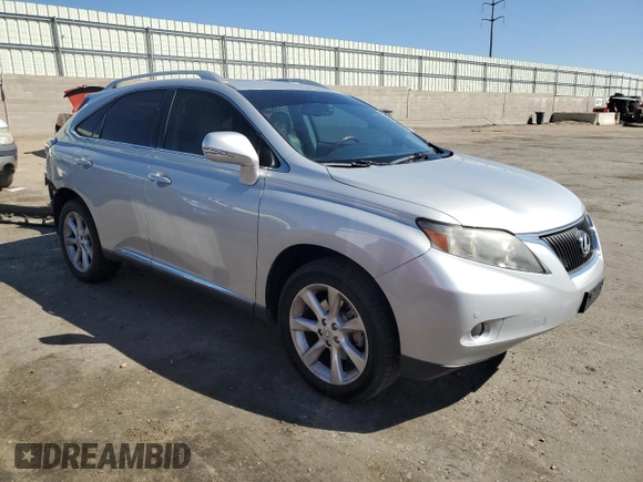 2010 Lexus RX 350 with VIN 2T2ZK1BA6AC010077, listed as a Copart auction lot 52086655 with 160,041 mi miles and Salvage Title. Bid and sale history available at DreamBid. Image 4.