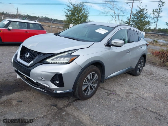 2021 Nissan Murano SV with VIN 5N1AZ2BJ4MC106446, listed as a IAAI auction lot 41375562 with 38,308 mi miles. Bid and sale history available at carsss.com. Image 17.