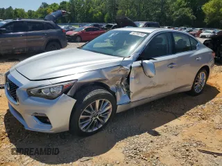 2020 Infiniti Q50 Luxe with VIN JN1EV7AP2LM206478, listed as a Copart auction lot 52790755 with 93,569 mi miles and Salvage title. Bid and sale history available at DreamBid. Image 1.