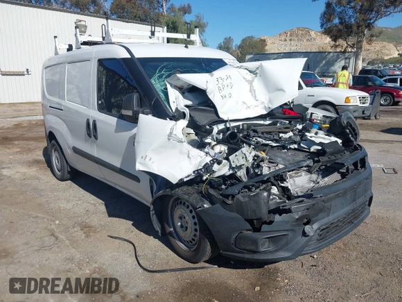 2021 Ram ProMaster City Cargo Tradesman with VIN ZFBHRFAB5M6T67218, listed as a IAAI auction lot 41735715 with 23,157 mi miles and . Bid and sale history available at carsss.com. Image 1.