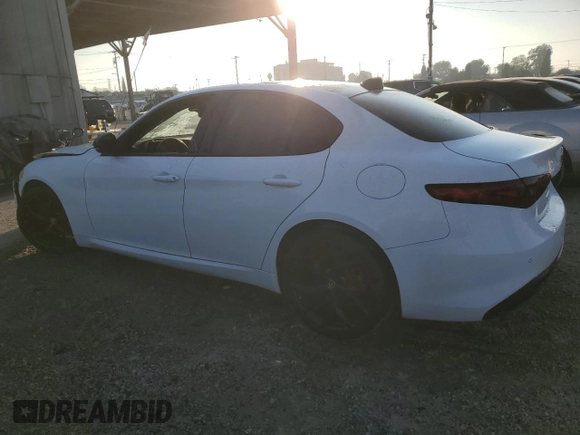 2019 Alfa Romeo Giulia Sport with VIN ZARFAMAN1K7613723, listed as a Copart auction lot 83711424 with 0 mi miles and Salvage Title. Bid and sale history available at carsss.com. Image 2.