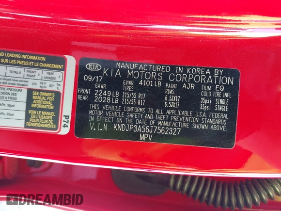 2018 Kia Soul + with VIN KNDJP3A56J7562327, listed as a IAAI auction lot 42014736 with 34,260 mi miles. Bid and sale history available at carsss.com. Image 9.
